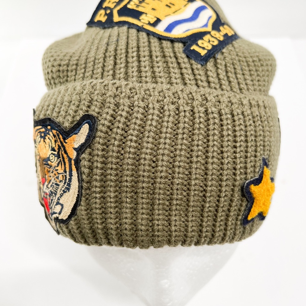 Polo Ralph Lauren Tiger Patch Naval Tailors Knit Beanie Hat - Picture 3 of 13